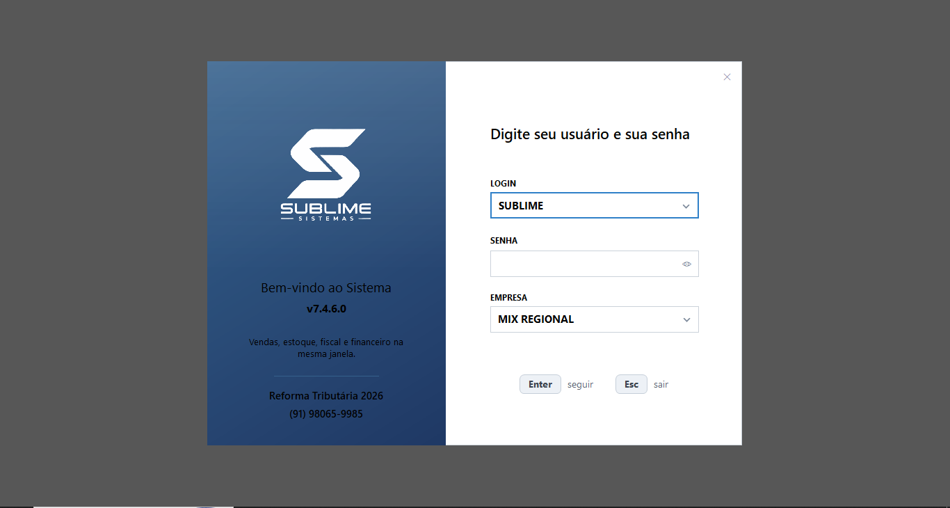 Tela de Login